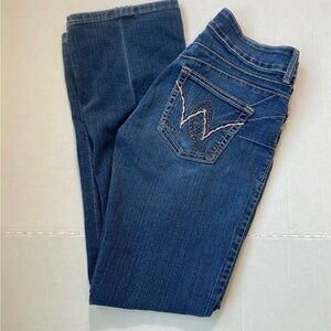 Wrangler Pink Label Women's Boot Cut Jeans - Dark Blue Size 5/6 Great Condition